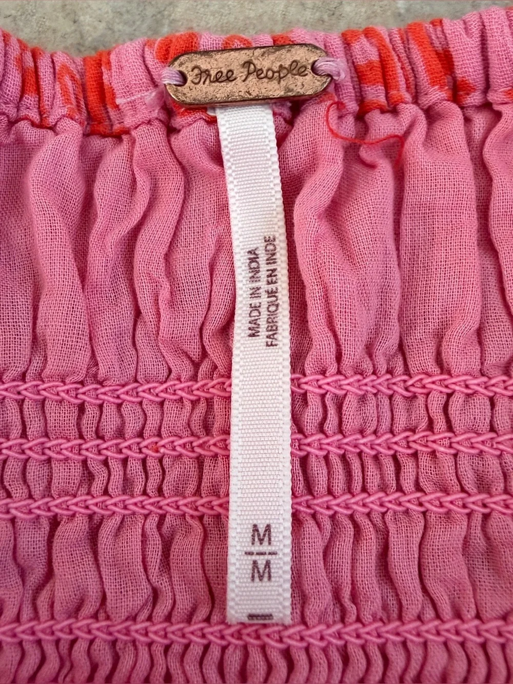 Free People Sweet Annie Mini Dress in Pink Combo Size Medium